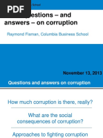 Some Questions - and Answers - On Corruption: Raymond Fisman, Columbia Business School