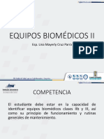 Equipos Biomédicos Ii: Esp. Lina Mayerly Cruz Parra