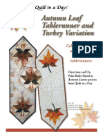 Autumn Leaf Tablerunner and Turkey Variation: Celebrate Autumn With A Pair of Delightful Tablerunners