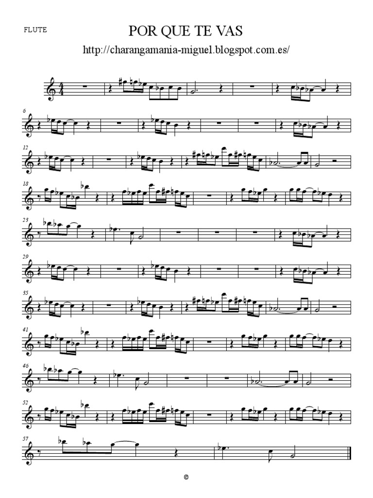 Flute Por Que Te Vas