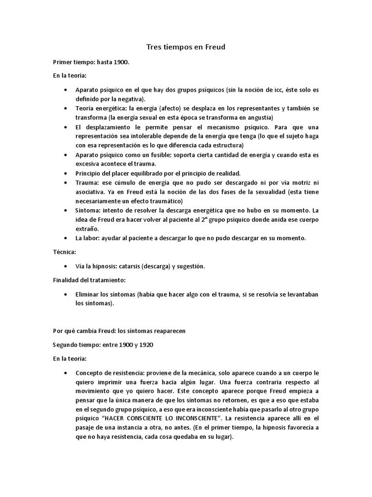 Evolución de la teoría del trauma en Freud | PDF | Mente inconsciente ...