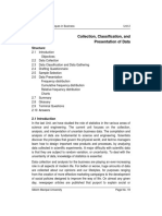 Unit 2 Collection, Classification, and Presentation of Data: Structure