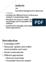 Discourse Analysis: - Considerations