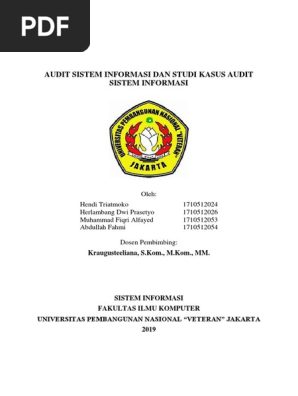 Makalah Audit Sistem Informasi Dan Studi Kasus