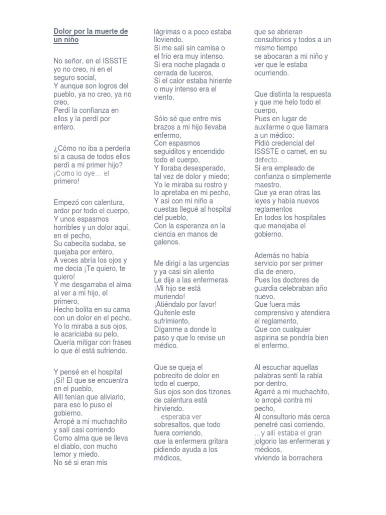 Dolor por la muerte de un hijo | PDF | Salud y bienestar | Medicina