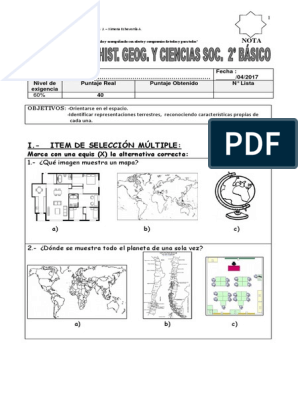 Evaluacion De Historia Mapas Globo Terraqueo Y Planisferio Docx