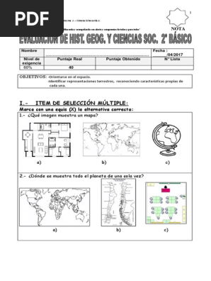 Evaluacion De Historia Mapas Globo Terraqueo Y Planisferio Docx