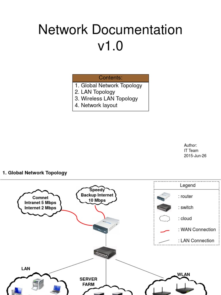 Network Documentation (v1.0) | PDF | Local Area Network | Computer Network