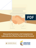 Manual de Funciones y de Competencias Laborales de La Planta Temporal de Personal