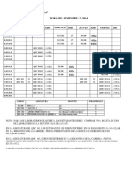 Horarios Por Semestre 2013