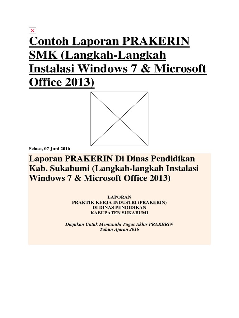 Contoh Laporan Instalasi Windows 7 Seputar Laporan