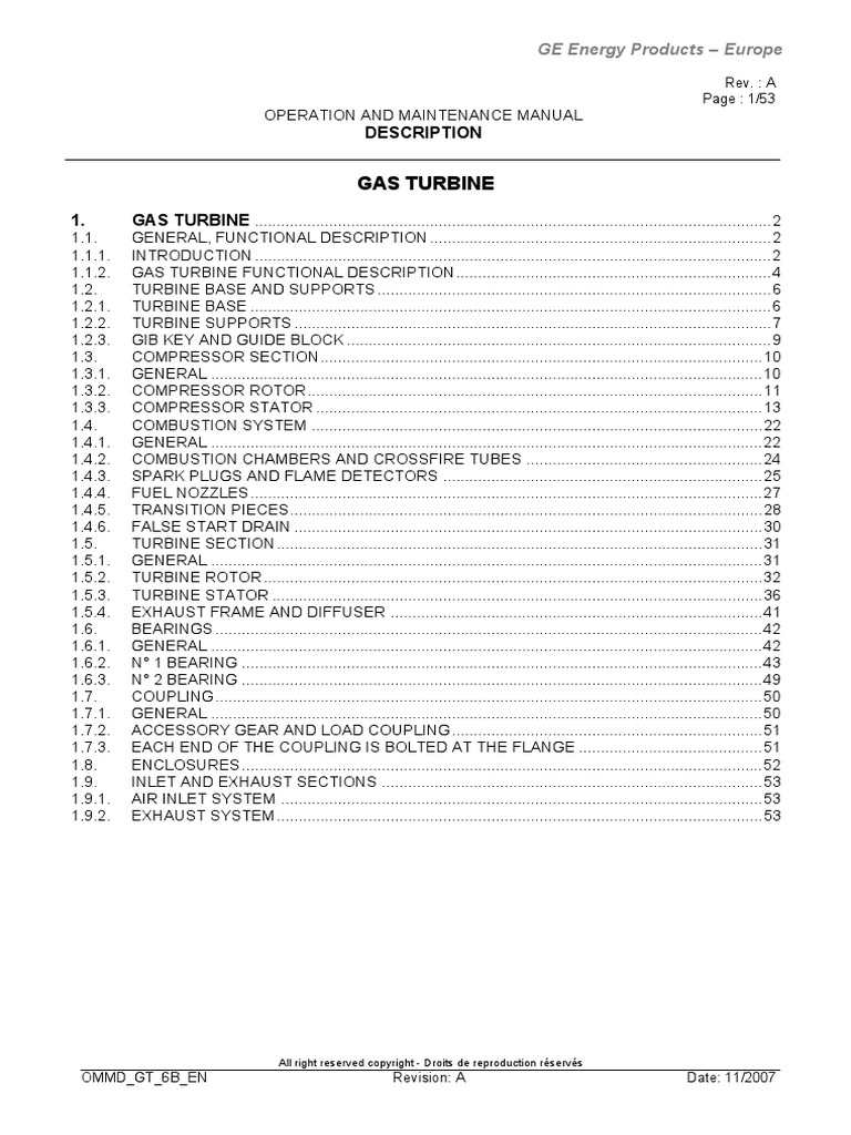GT6B Foundamental | PDF | Gas Turbine | Turbine