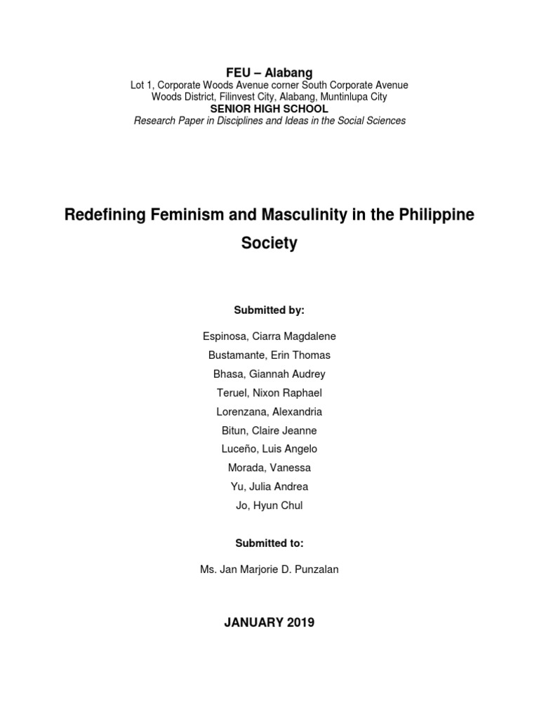 gender equality in the philippines essay brainly