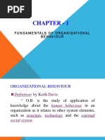 Chapter - 1: Fundamentals of Organisational Behaviour