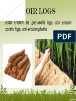 Coir Logs Prevent Erosion Naturally