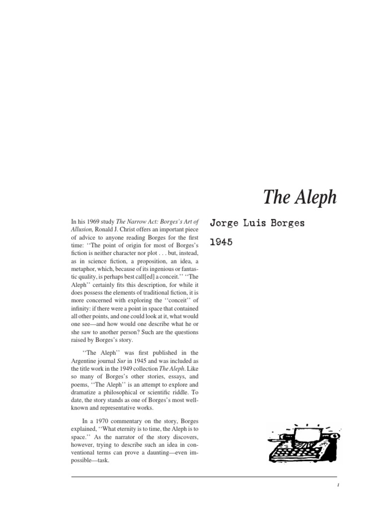 Borges' The Aleph: An Exploration of Infinity | PDF | Quark | Particle ...