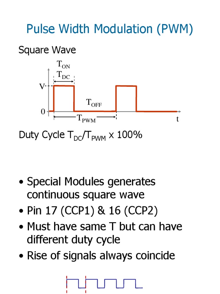 Pulse Width Modulation (PWM): Square Wave Frequency Signal Processing