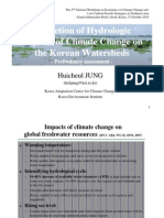 Projection of Hydrologic Impacts of Climate Change on the Korean Watersheds