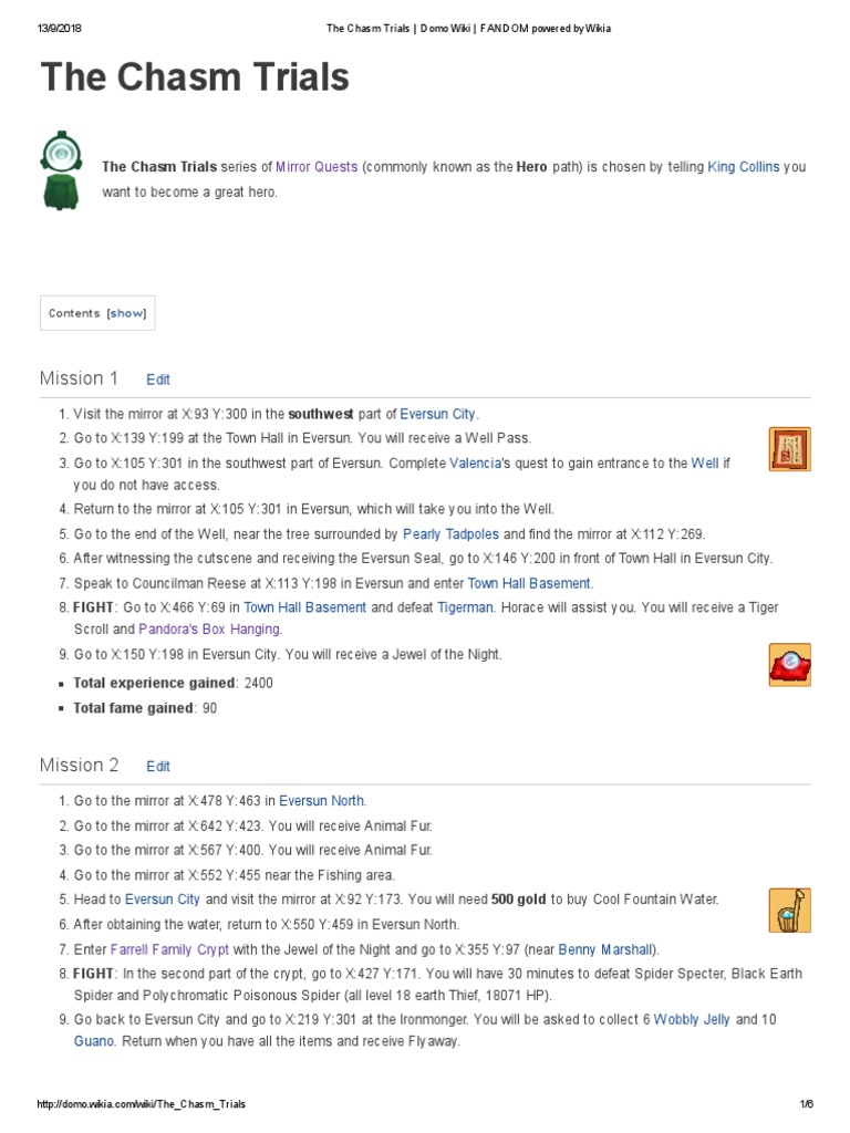 The Chasm Trials - Domo Wiki - FANDOM Powered by Wikia | PDF | Nature ...