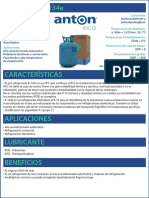 Denominación Comercial: #ASHRAE Del Gas: Fórmula Química: HFC Formado Por: Lubricante