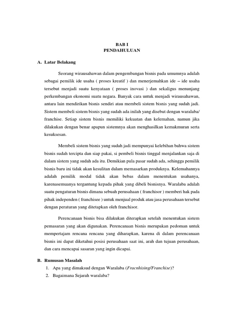 Waralaba Dan Pemasaran Langsung Pdf