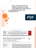 Thermal Conductivity of Suspension Fluids of Fine Carbon Particles: Influence of Sedimentation and Aggregation