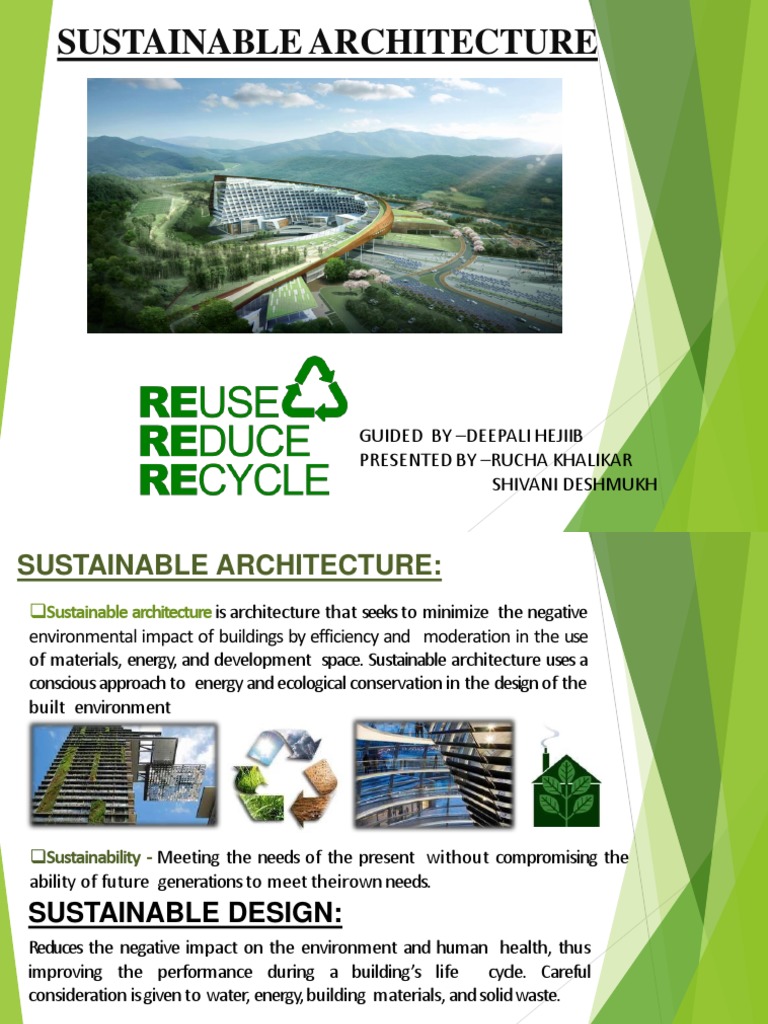 Green Sustainable Architecture Overview | PDF | Life Cycle Assessment ...