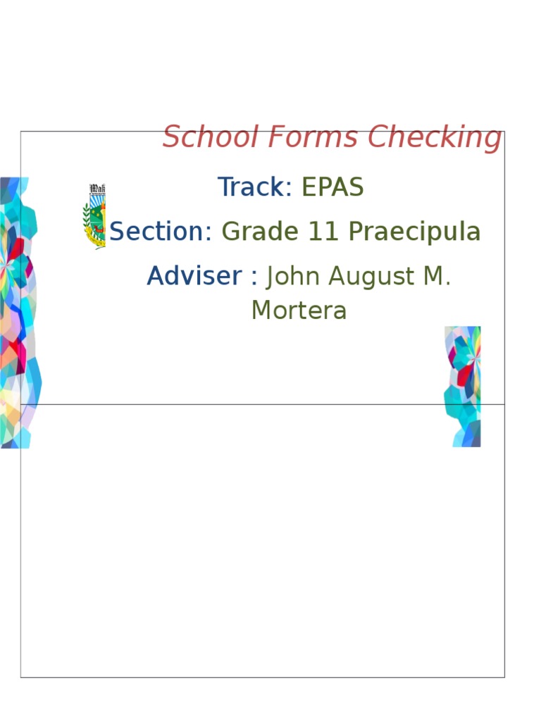 Checking Forms Front | PDF