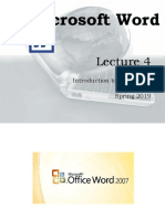 Microsoft Word: Introduction To Computing BS-Math Spring 2019