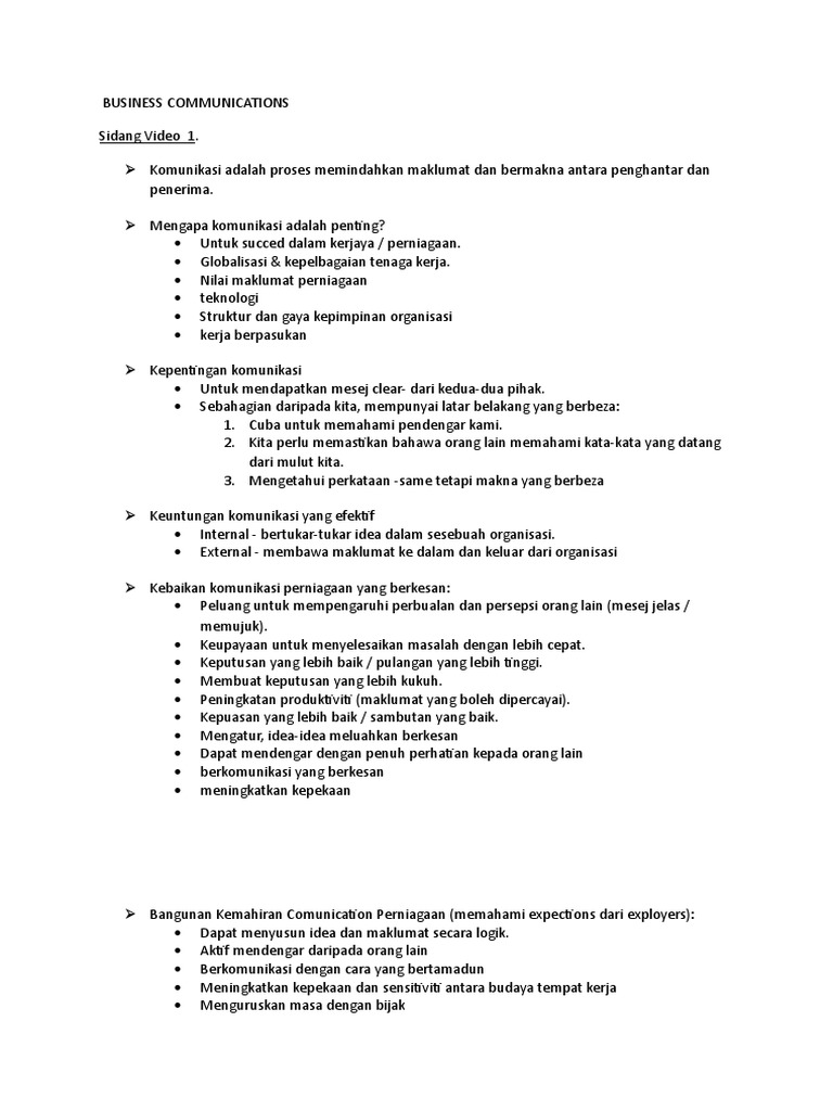 Nota Business Communications Pdf