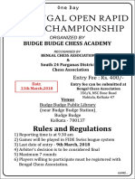 All Bengal Open Rapid Chess Championship: Rules and Regulations