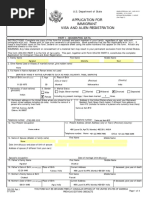 Ds 230 Sample Immigrant Visa Application Social Security Number Justice
