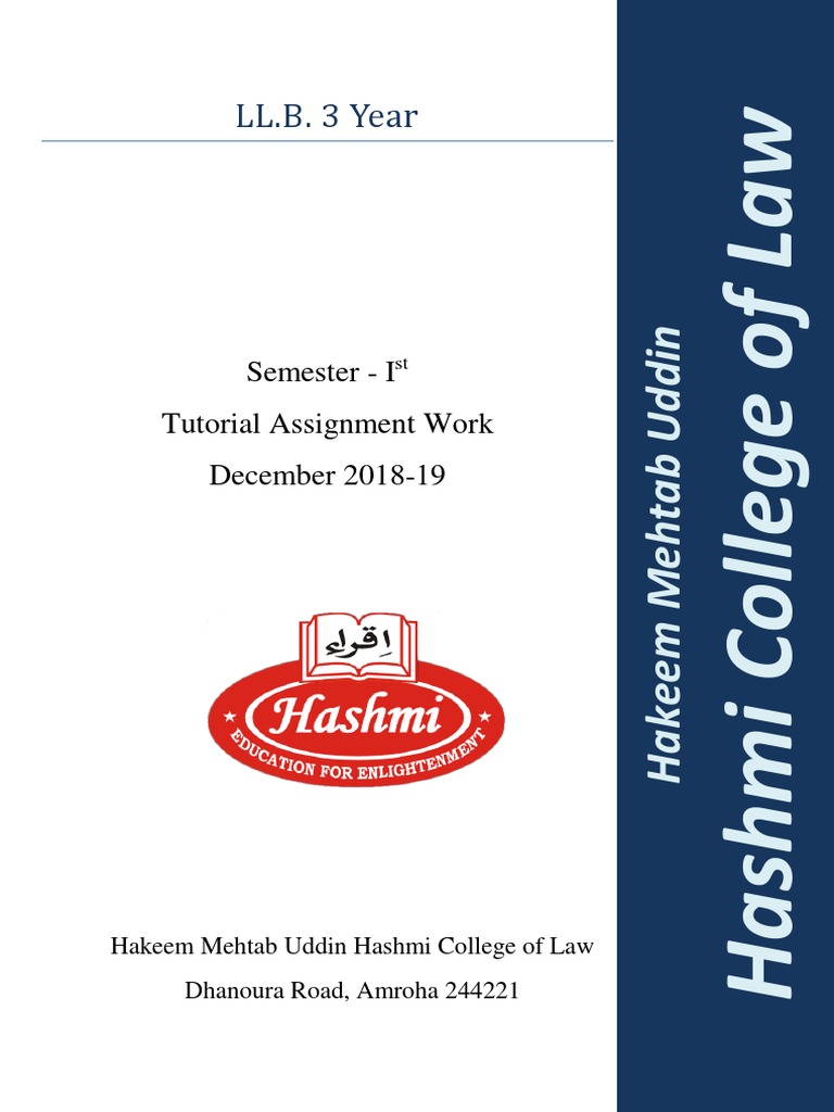 LLB 1 Assignment | PDF | Civil Law (Legal System) | Justice