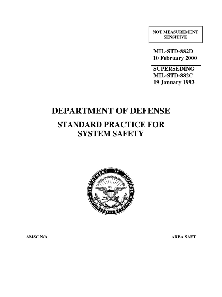 Mil STD 882d | PDF | Risk | Safety