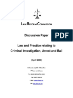 Law and Practice Relating To Criminal Investigation, Arrest and BaiL PDF