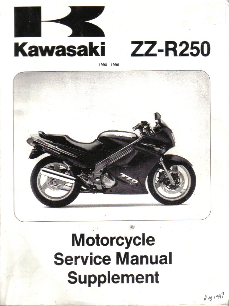 Kawasaki ZZR250 '90-96 Supplementary Service Manual PDF | PDF