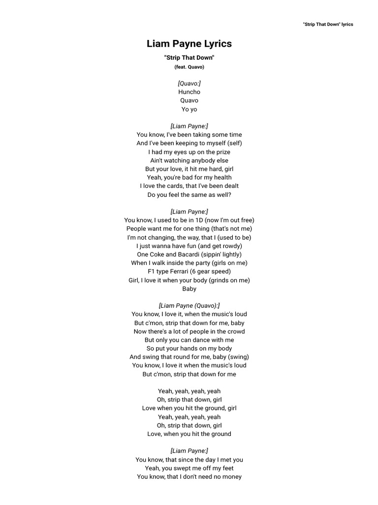 Liam Payne Lyrics Quavo Songs Written Song Recordings Produced liam payne lyrics quavo songs