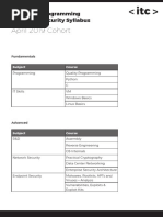 Advanced Programming and Cyber Security Syllabus 040119