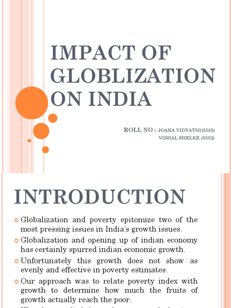 Impact of Globlization On India | PDF | Globalization | Poverty