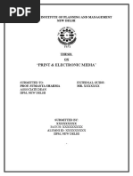 Print & Electronic Media Iipm Thesis 83p