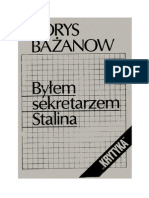 Borys Bażanow - Byłem Sekretarzem Stalina - 1985 (Zorg)