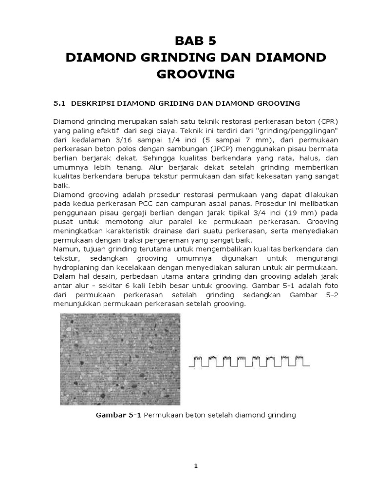 Teknik Diamond Grooving dan Grinding | PDF | Bisnis | Sains & Matematika