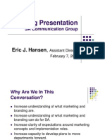 Branding Presentation: Eric J. Hansen