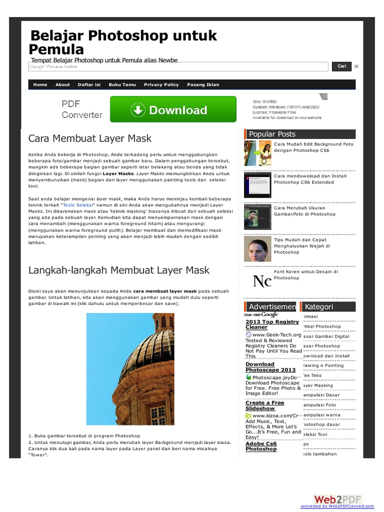 Cara Membuat Layer Mask di Photoshop | PDF | Komputer