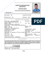 SPI Student Admission Form PDF