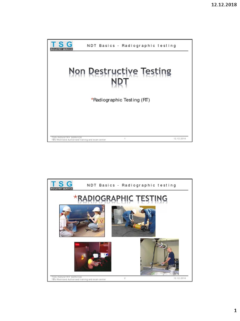 Nde Test | PDF | Radiography | Gamma Ray