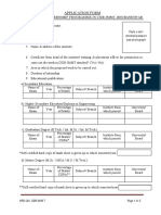 For Summer Internship Programme in Csir-Immt, Bhubaneswar: Application Form