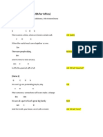 We are the world LYRICS+CHORDS mit Anmerkungen