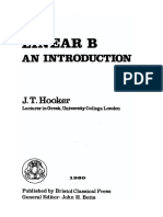 Hooker J T Linear B An Introduction PDF