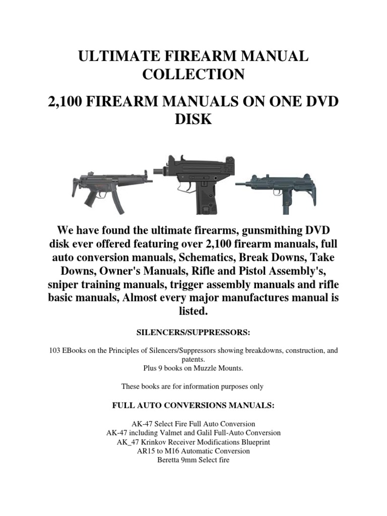 Ultimate Firearm Manual Collection Firearms Rifle